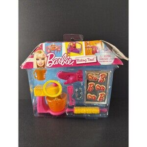2010 Barbie Baking Time Accessory Playset w/ Working Push-Button Stand Mixer NEW